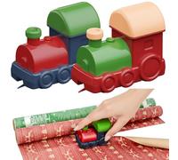 Christmas Wrapping Paper Cutter - 2 PACK Gift Wrap Cutter Slider for Christmas Paper Rolls with 2 Blades for Smooth & Straight Cuts, Easy Cutting Tool for Birthday Holidays