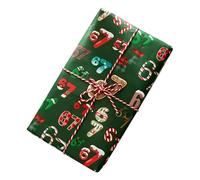Christmas Wrapping Paper, Festive Number | Elegant Wrapping Paper - for Tradition Holiday Cheer Home Sharing Celebration Festival Family Decoration