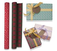 Christmas Wrapping Paper Gift Wrap - Assorted Designs 24 Sheets 70cm X 50cm Large Sheets