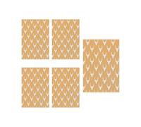 Christmas Wrapping Paper Kraft - 5 Sheets 50x70cm with Santa Snowflake Print, Recyclable Gift Wrap for Xmas Presents, Holiday Packaging