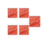 Christmas Wrapping Paper Kraft - 5 Sheets 50x70cm with Santa Snowflake Print, Recyclable Gift Wrap for Xmas Presents, Holiday Packaging