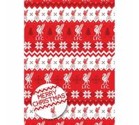 CHRISTMAS WRAPPING PAPER LIVERPOOL FC CHRISTMAS WRAP FOR GIFTS FOOTBALL 2 SHEETS 2 TAGS WRAP
