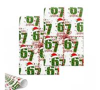 Christmas Wrapping Paper Roll, Humorous Xmas Gift Wrap for Presents, 50cm×90cm Funny Christmas Packaging Paper, Vintage Gifts Ornament for His/Her (White x2)