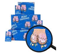 Christmas Wrapping Paper Sheets + Gift Tags (Pack 4) Funny Rude Novelty Design for Him Men