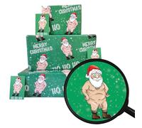 Christmas Wrapping Paper Sheets + Gift Tags (Pack 4) Funny Rude Novelty Naked Santa Design for Men & Women