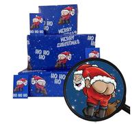 Christmas Wrapping Paper Sheets + Gift Tags (Pack 4) Funny Rude Santa Pulling A Mooney Design for Men & Women