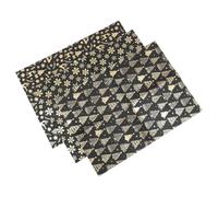 Christmas Wrapping Paper Sheets Vintage Black and Gold 3pcs 28x20inch
