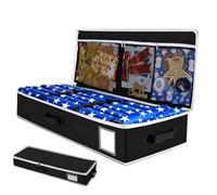 Christmas Wrapping Paper Storage Bag - 600D Oxford Fabric Organizer With Handles For Rolls, Ribbons & Ornaments | Large Gift Wrap Storage Box For Holiday Decorations