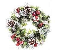 Christmas Wreath - 12"/30.5cm Artificial Wreath Decorated With Seasonal Christmas Accessories - Festive Xmas Decoration