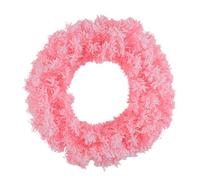 Christmas Wreath | 16-Inch Artificial Holiday Wreath | Pink or White Wreath Accents | Simple Plain Door Wreath | Versatile Decorative Wreath for Holiday Décor and Seasonal Displays at Home or Schools