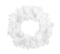 Christmas Wreath | 16-Inch Artificial Holiday Wreath | Pink or White Wreath Accents | Simple Plain Door Wreath | Versatile Decorative Wreath for Holiday Décor and Seasonal Displays at Home or Schools