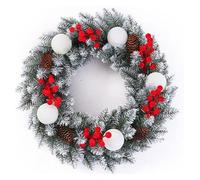 Christmas wreath， 2 PcsArtificialfor Front Door and Tree Decorations Garlands(Bianco,30cm)