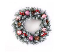 Christmas wreath， 2 PcsArtificialfor Front Door and Tree Decorations Garlands(Red,30cm)