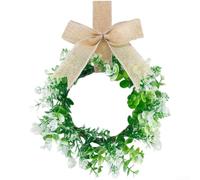 Christmas Wreath 28cm for Red Bow Door Decoration Plastic Vine | Made from plastic vine iron wire Easy to wipe clean Hang on for windows doors or walls for festive warmth