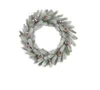 Christmas Wreath 30-60cm Artificial Soft Rubber Vine Decoration, Hangable on Walls or Doors(B,60cm)