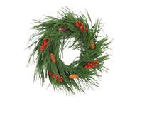 Christmas Wreath 30-60cm Artificial Soft Rubber Vine Decoration, Hangable on Walls or Doors(C,40cm)