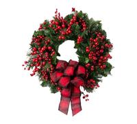 Christmas Wreath, 30cm/11.8inch, Artificial Winter Large Wreath with Berry Clusters and Pine Needle, Christmas Decorations for Door, Fireplace, Window and Wall