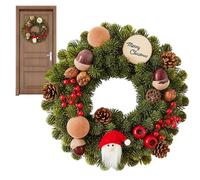 Christmas Wreath - 30cm Artificial Table Ornament | Christmas Decoration with Miniature Snow Accent | Provides Festive Charm and Elegant Display for Your Home Office Table