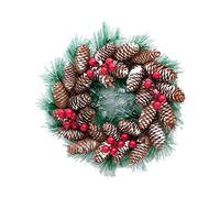 Christmas Wreath 354050cm Holiday Wreath with Red Berries and Large Pine Cones Decor 13.7in15.7in19.6in Xmas Wreath for Wall