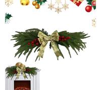 Christmas Wreath - 48cm Pine with Berries - Large Pine Wreath for Christmas Decorations | for Living Room Bedroom Kitchen Office School Farm Mirror Fireplace Party