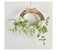 Christmas wreath Artificial Garland Rattan Circle Simulation Garland Wall Hanging Decor Wedding Fake Flower Wreath Floral Arrangement Nordic Home Door Hanging