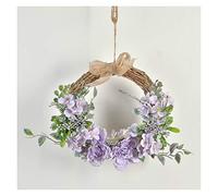 Christmas wreath Artificial Garland Rattan Circle Simulation Garland Wall Hanging Decor Wedding Fake Flower Wreath Floral Arrangement Nordic Home Door Hanging