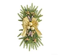 Christmas Wreath Bow Decor, 25X48cm Upside Down Tree Holiday Ornament Christmas Tree Wreath Bow For Stairs Corridor Party(C)