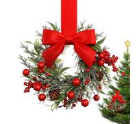 Christmas Wreath,Bow Tie Festive Small | Garland Christmas Decorations,for Wall Mantle Kitchen Home Outdoor Indoor Holiday Winter Activities