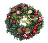 Christmas Wreath, Candy Garland, Pine Cone, Bright Red Ball, Wall Hanging, Wreath Festival, Luxury Wreath, Christmas Ball, Blue Rain Decoration, Christmas Decoration, Interior, Entrance, Door