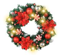 Christmas Wreath, Christmas Artificial Pine Cone, Hanging Ornaments, Outdoor Christmas Wreath, Pre-lit Christmas Wreath, Portablen And For Christmas Indoor Or Outdoor Décoration
