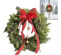 Christmas Wreath | Christmas Cow Bells Bow Garland - Artificial Garland Hanger Welcome for Wedding Home Indoor Farmhouse Kitchen Party