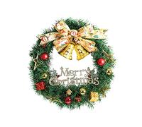 Christmas Wreath Christmas Wreath for Front Door Merry Christmas Wall Artificial Christmas Garland with Bow for Decoration Xmas Wreath Christmas Wreaths for Front Door,C,50cm