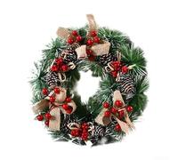 Christmas Wreath Decoration, 32Cm Christmas Simulation Wreath, Door Hanging Decoration For Both Indoor And Outdoor Use (A)