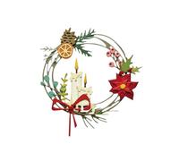 Christmas Wreath Dies For Card Making Scrapbooking Xmas Leaves Candle Dies Poinsettia Cutting Garland Metal Xmas xmas-die-cut Xmas cut,car Candle Items cutting decorations Dies bubble,cardmaki