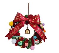 Christmas Wreath for Door, Cute Realistic Hanging, Christmas Wreath for Door with Bell | for Outdoor Window Coat Fireplace Restaurant Wall Fence Dining Room Patio