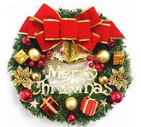 Christmas Wreath For Front Door, 12inch Christmas Garland Outdoor, Artificial Christmas Wreaths For Home Decor Indoor, Home Decor For Wall, Fireplace, Decoration,Red-A4