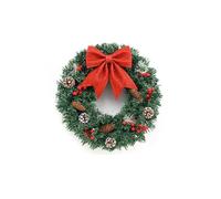 Christmas Wreath for Front Door, 50/60cm, Decorated with Pine Cones, Berry Clusters, with LED Lights, it is an ideal choice for Christmas and holiday decorations,002,50cm
