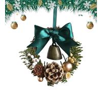 Christmas Wreath For Front Door - Christmaas Wreaths | Mini 5 Inch Bell Bow Wreath Decor | Artificial Holiday Garland | For Christmas Holiday Fireplace Mantle Porch Window Door Table Party Wedding