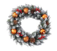 Christmas Wreath for the Front Door - Realistic Green Plants, Artificial Christmas Wreath for the Front Door, for Indoor, Outdoor, Window, Wall, Dining Room, Patio
