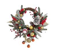 Christmas Wreath for the Front Door, Wall Garland as Decoration Element, Artificial Christmas Wreath, for Winter Garage, Indoor Wall, Home, Wedding, Fireplace and Cupboard
