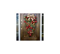 Christmas Wreath Garland Candy Cane Bow Ornament Xmas Front Door Wall Home Decor