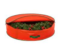 Christmas Wreath Garland Storage Bag - Stores Up To 100cm Artificial wreaths, Durable Waterproof Material Zippered Storage Container with Carry Handles