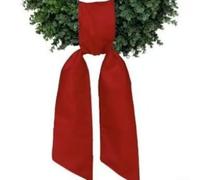 Christmas Wreath Garland with Bow 55in Red Front Door(Red)