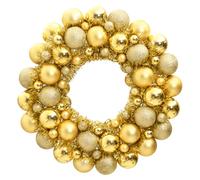 (gold) vidaXL Christmas Wreath Christmas Garland Xmas Wreath Gold 45 cm Polystyrene
