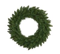 SHATCHI Black/White Imperial Pine Garland/Wreath Christmas Holiday Xmas Home Office Fireplaces Stairs Decoration with Non Pre-Lit (CW/WW/Multicolour LEDs), Plain Green, 55cm
