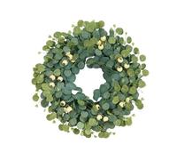 Christmas Wreath Green Decoration Artifical Leaves Navidad Party Wall Door Window Fireplace Staircase Garden for Fireplaces Home Wall Door(A 18.89inch)