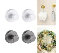 Christmas Wreath Hangers for Front Door, Suction Cup Hooks for Door Wreaths, Halloween Christmas Suction Cup Wreath Hanger Holder for Glass Window Towel Shower Hooks Doors Bathroom (4PC mixed9)