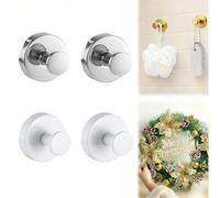 Christmas Wreath Hangers for Front Door, Suction Cup Hooks for Door Wreaths, Halloween Christmas Suction Cup Wreath Hanger Holder for Glass Window Towel Shower Hooks Doors Bathroom (4PC mixed2)