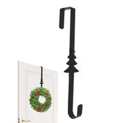 Christmas Wreath Hook | Heavy-Duty Metal Wreath Hanger | 38x8x2.5cm Over-The-Door Hook for Indoor Outdoor Use | Securely Holds Seasonal Décor