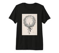 Christmas Wreath Illustration from A Christmas Carol Premium T-Shirt